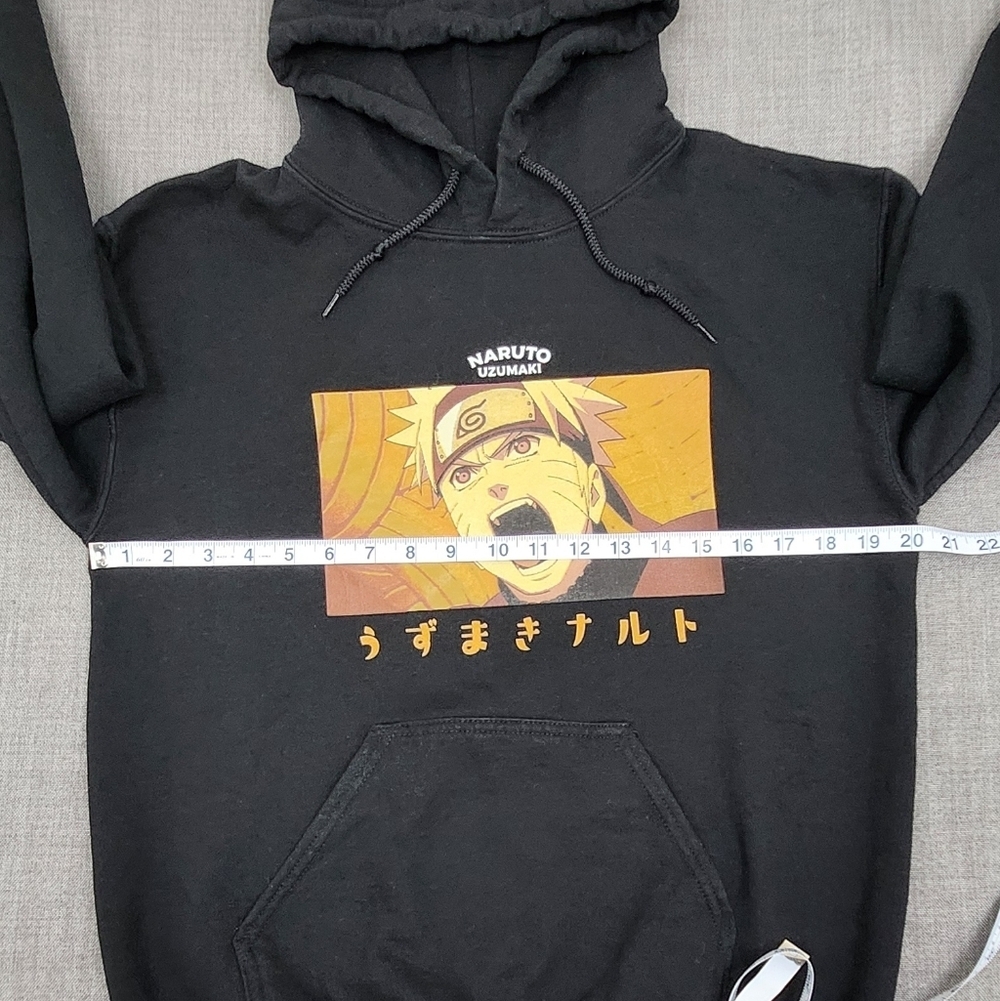 Naruto Shippuden Ichiraku Ramen Shop Anime Black Graphic Hoodie 2007 Small - Picture 3 of 6